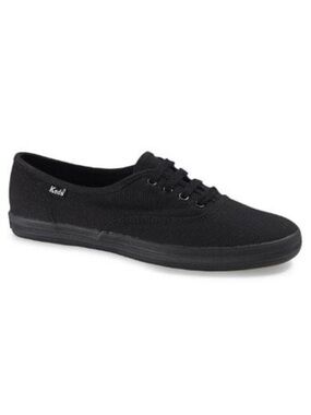 Keds‎ Champion Black Canvas Shoes Womens Size 7 Low Sneakers WF24700 Minimalist